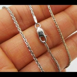 18K WHITE GOLD LINK CHAIN necklace Stunning!